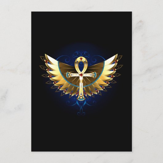 Gouden Ankh met Vleugels Informatiekaartje (Voorkant)
