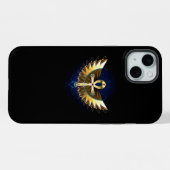 Gouden Ankh met Vleugels iPhone Hoesje (Achterkant horizontaal)