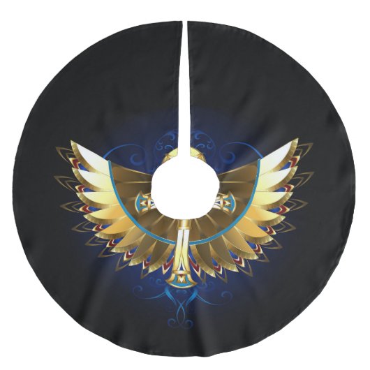 Gouden Ankh met vleugels Kerstboom Rok (Voorkant)