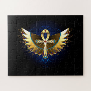 Gouden Ankh met vleugels Legpuzzel