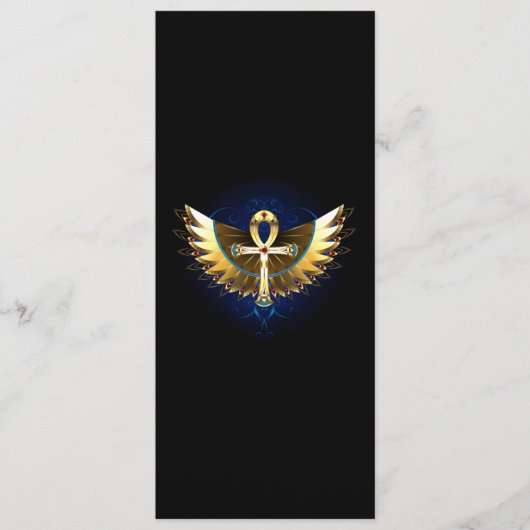 Gouden Ankh met vleugels Menu (Voorkant)