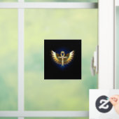 Gouden Ankh met Vleugels Raamsticker (Huis)