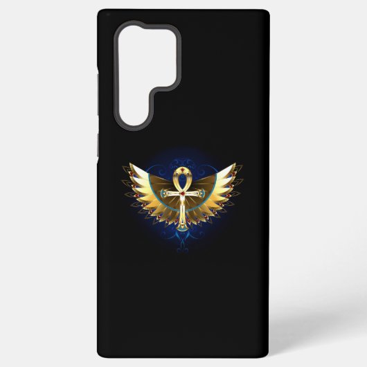 Gouden Ankh met vleugels Samsung Galaxy Hoesje (Achterkant)