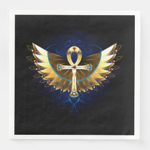 Gouden Ankh met vleugels Servet