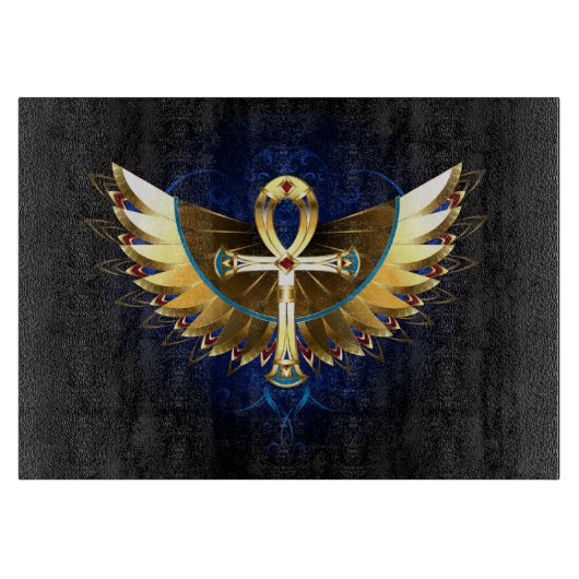 Gouden Ankh met vleugels Snijplank (Voorkant)