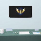 Gouden Ankh met vleugels Spandoek (Beurs)