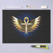 Gouden Ankh met vleugels Tissuepapier (Craft)