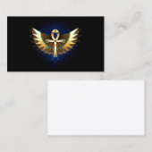 Gouden Ankh met Vleugels Visitekaartje (Voorkant / Achterkant)