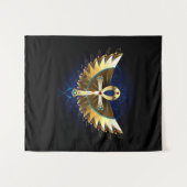 Gouden Ankh met vleugels Wandkleed (Voorkant (horizontaal))