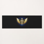 Gouden Ankh met vleugels Yogamat (Achterkant (horizontaal))