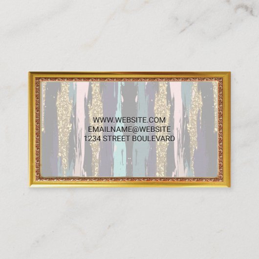 Gouden Antiek rand | Boho Design Visitekaartje (Achterkant)