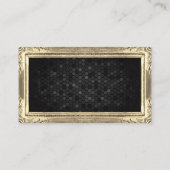 Gouden Antiek rand | Gebouwpictogram | Geometrisch Visitekaartje (Achterkant)