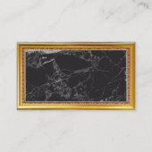 gouden Antieke rand | Zwarte rand Visitekaartje (Achterkant)
