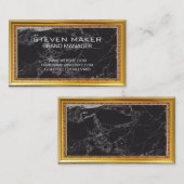 gouden Antieke rand | Zwarte rand Visitekaartje (Voorkant / Achterkant)