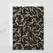 Gouden Antlers Kerstvakantie feestuitnodiging Kaart (Achterkant)