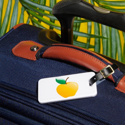 Gouden appel heldergeel fruit bagagelabel