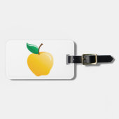 Gouden appel heldergeel fruit bagagelabel (Voorkant horizontaal)
