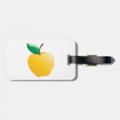 Gouden appel heldergeel fruit bagagelabel (Achterkant horizontaal)