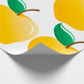 Gouden appel heldergeel fruit cadeaupapier