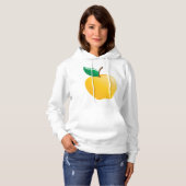 Gouden appel heldergeel fruit hoodie (Voorkant volledig)