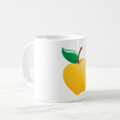 Gouden appel heldergeel fruit koffiemok (Voorkant links)