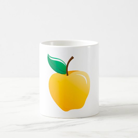 Gouden appel heldergeel fruit koffiemok