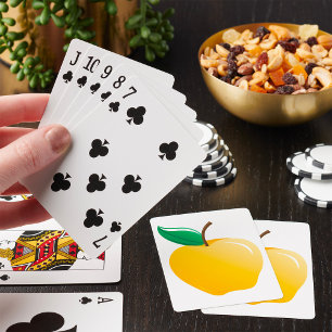 Gouden appel heldergeel fruit pokerkaarten