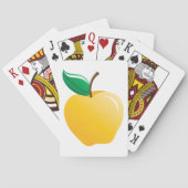 Gouden appel heldergeel fruit pokerkaarten (Achterkant)