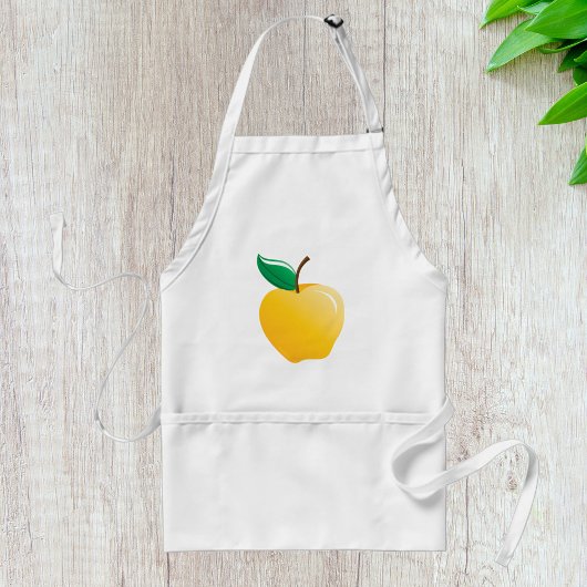 Gouden appel heldergeel fruit standaard schort