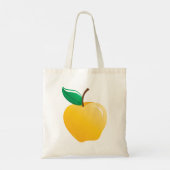 Gouden appel heldergeel fruit tote bag (Achterkant)