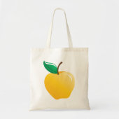 Gouden appel heldergeel fruit tote bag (Voorkant)