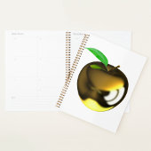 Gouden appel met Blad Glanzend Metallic Planner