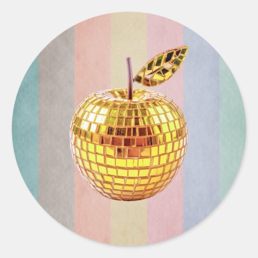 Gouden Appel Ronde Sticker (Voorkant)