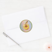 Gouden Appel Ronde Sticker (Envelop)