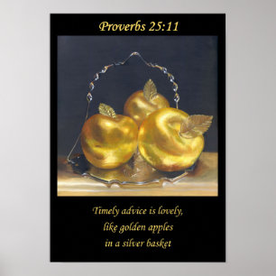 Gouden appels. Christelijke poster A3