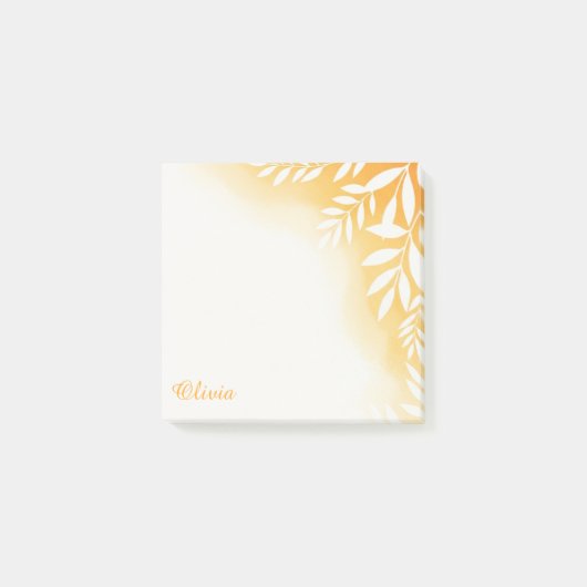 Gouden Aquarel Gepersonaliseerde Plakbriefjes Post-it® Notes (Voorkant)