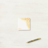 Gouden Aquarel Gepersonaliseerde Plakbriefjes Post-it® Notes (Op bureau)
