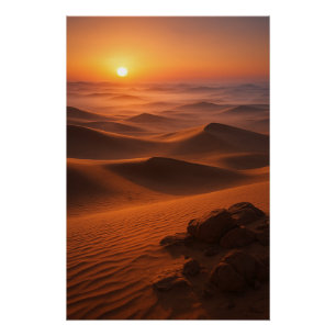 Gouden Arabische Woestijnstond - Cinematic Landsch Perfect Poster