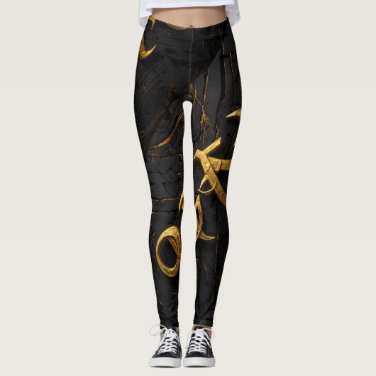 Gouden Arcane-symbool Leggings (Voorkant)