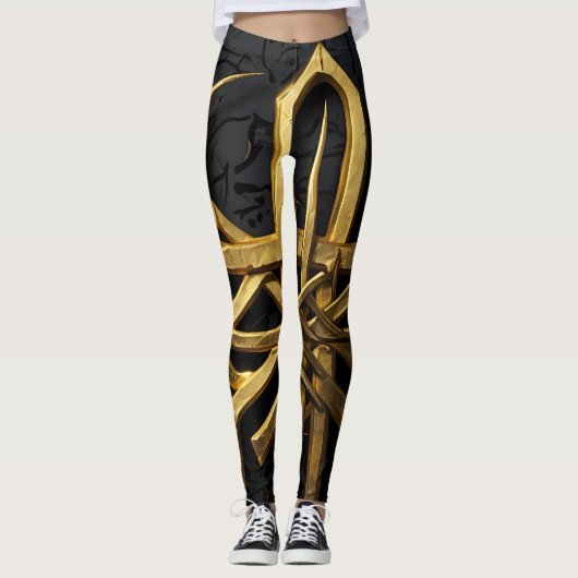 Gouden Arcane-symbool Leggings (Voorkant)