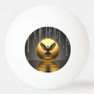 Gouden Armbandhangers Druppelende Vloeibare Metaal Pingpongbal