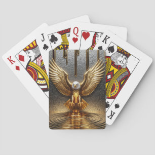 Gouden Armbandhangers Druppelende Vloeibare Metaal Pokerkaarten