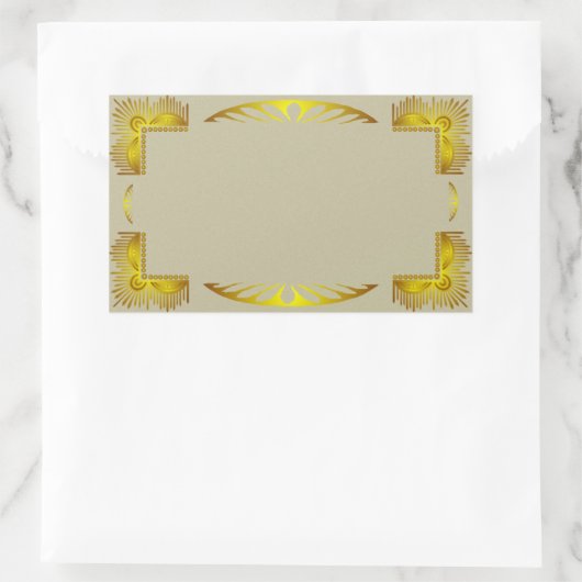 gouden Art Deco Border Sticker (Tas)