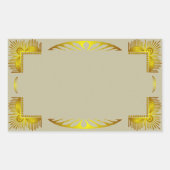 gouden Art Deco Border Sticker (Voorkant)