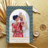 Gouden Art Deco Bruiloft Dank u Foto Kaart