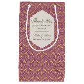 Gouden Art Deco Bruiloft Retour Gift Favor Gift Ba Klein Cadeauzakje (Voorkant)