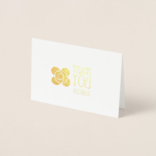 Gouden Art Deco Dank u kaart (Voorkant)
