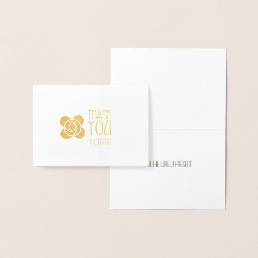 Gouden Art Deco Dank u kaart (Display)