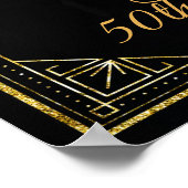 Gouden Art Deco De Man Mythe Legende Verjaardag We Poster (Hoek)