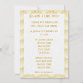 Gouden Art Deco Design Bruiloft Kaart (Achterkant)